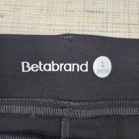 Betabrand Straight-Leg Classic Dress‎ Pant Yoga Pant Black Size Large Petite - Picture 5 of 7